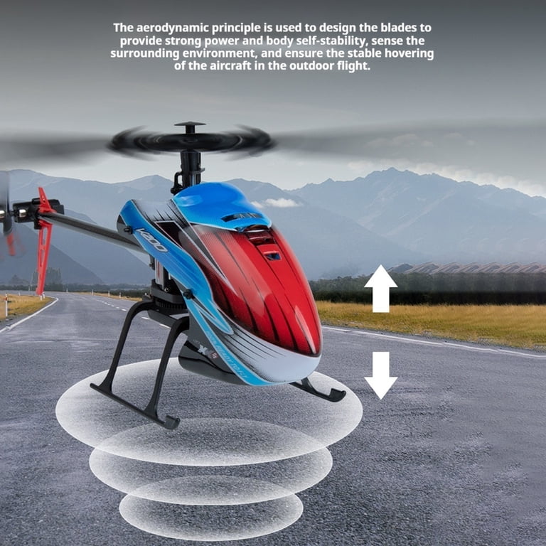 WLtoys XKS K200 RC Helicopter - 2.4G 6-Axis Gyro With Altitude Hold & Optical Flow | 4CH Remote Control Helicopter Toy For Beginners