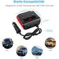 thumbnail image 3 of Car Cigarette Lighter Adapter, USB Car Charger with 3-Way Distributor and 4 USB Ports, 100W 12V / 24V Car Socket with LED Voltmeter Separate Switch for GPS Dash Cam iPhone Android, 3 of 7