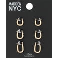 thumbnail image 2 of Madden NYC Women's Fashion Gold-Tone Mixed Huggie 3-Piece Earring Set, 2 of 5