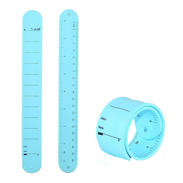 Hml Wristband Notepad Reusable Note Wristband Slap Bracelet To Do List Note Slap Bracelet Wear Notepad Wristband With Ruler For Daily Study Work
