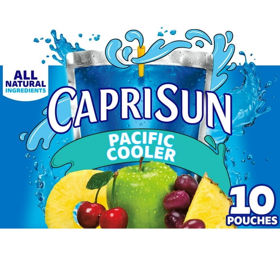 Capri Sun Pacific Cooler Mixed Fruit Juice Box Pouches, 10 Ct Box, 6 fl oz Pouches, Liquids