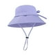 thumbnail image 3 of Sombrero de pescador de ala ancha con protección solar para senderismo, desplazamientos y mochilerismo. Púrpura, 3 of 9