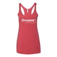thumbnail image 2 of Dreamin' Dr Martin Luther King Jr. 1963 Tri-Blend Racerback Tank Top, Vintage Red, Large, 2 of 3