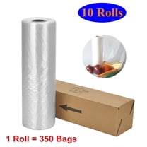 10 Rolls of 350 12"x20" Plastic Produce Bags - Kitchen Fruits Vegetable Storage