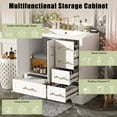 thumbnail image 5 of 36-inch Traditional Bathroom Vanity with Ceramic Sink, Two Soft Close Doors and Four Drawers, Ample Storage Cabinet for Bathroom Remodel, White, 5 of 17