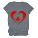 thumbnail image 5 of Camisas de Manga Corta para las Mujeres Impresión de Manga Corta Cuello Redondo, Camisa Casual de Poliéster para las Mujeres, Lavado de Manos, 5 of 6