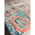 thumbnail image 2 of Cynthia Rowley Rideau de Douche Médaillon en Tapisserie Turquoise et Mandarine, 2 of 2
