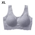 thumbnail image 1 of Sujetador de mujer Sujetador Hacer subir acolchado inalámbrico Sujetador deportivo de látex desmontable Ropa interior superior, Gris, XL Methold AP001365-06, 1 of 7