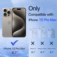 thumbnail image 3 of Privacy Screen Protector for iPhone 15 Pro Max 6.7-Inch with Camera Lens Protector, Anti-Spy Tempered Glass Film, Easy Installation Tool, 2-Pack Each, 3 of 8