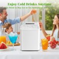 thumbnail image 3 of Haysky Countertop Ice Maker, 26lbs in 24Hrs, 9 Cubes Ready in 6 Mins, Self-Cleaning, Portable Compact Ice Maker Machine with Basket and Scoop for Home, Kitchen, Camping, RV, Party, White, 3 of 10