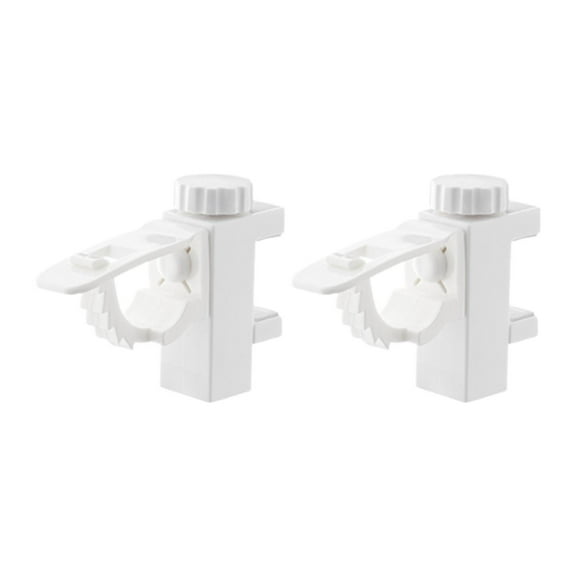 QSTDGVPW 2Pcs Curtain Rod Holders Adjustable Clamp Supports for Home Washroom Bedroom