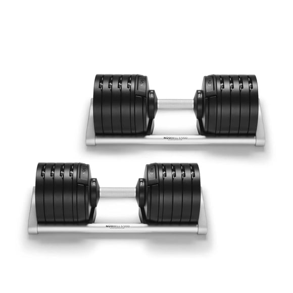 SMRTFT Nuobell Paire d'Haltères Réglables 5-100 lb Poignée Moletée Classique