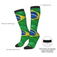 thumbnail image 5 of Knee High Socks for Women Brazil Flag Long Tube Sock Uniform Socks, 5 of 7