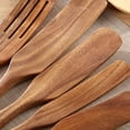 thumbnail image 4 of Wooden Spurtles Set (10Pcs) - Teak Wood Kitchen Tools Heat Non Stick Cookware for Stirring & Mixing, 4 of 7