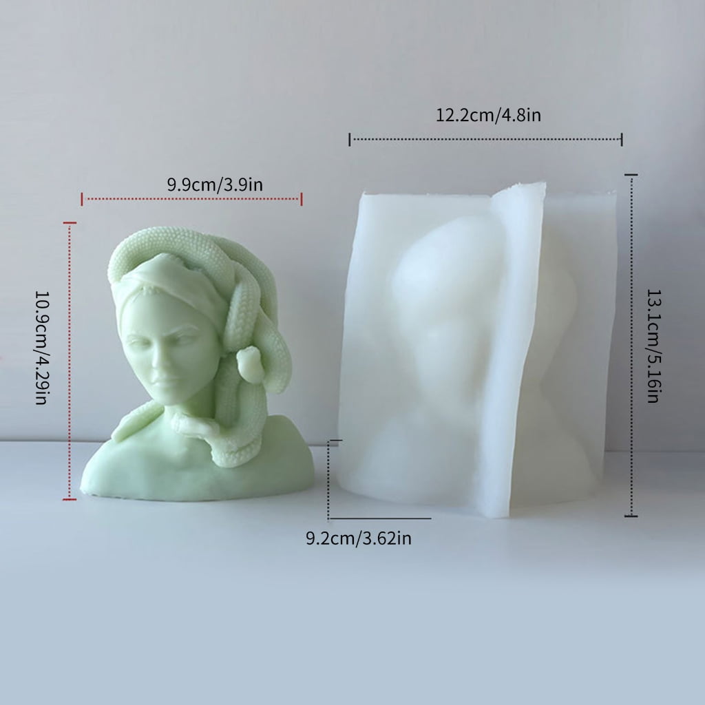Beauty Candle Silicone Mold for Handmade Desktop Decoration Gypsum Epoxy Resin Candle Mould for Home Decorations