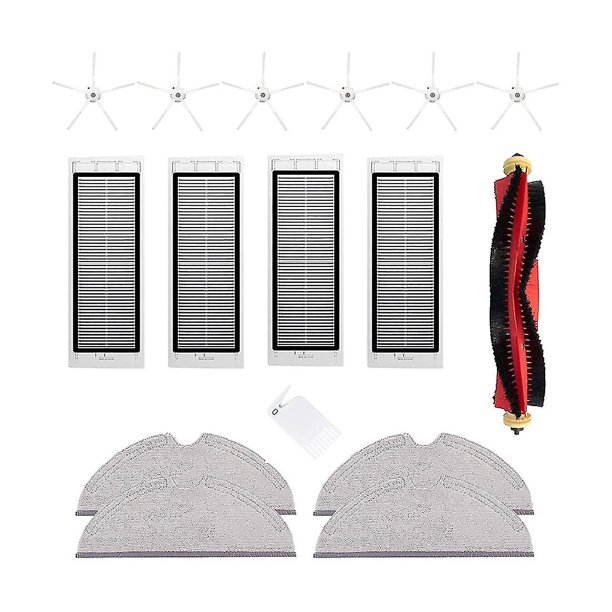 Juego de accesorios de paño de limpieza con cepillo de filtro Compatible con repuesto de aspiradora E5e4 S5 Max S6 Pure S6 Maxrobot