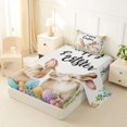 thumbnail image 2 of Erosebridal Cute Rabbits Colorful Eggs Twin Sheet Sets 3pcs For Boys Girls,Kids Happy Easter Bedding,Luxury Bedroom Decor, 2 of 5
