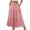 Pink #005, variant on Womens Boho Casual Maxi Skirts Flowy Elastic High Waisted A-Line Long Skirts with Pockets Black 2XL