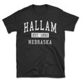 thumbnail image 1 of Hallam Nebraska Classic Established Men's Cotton T-Shirt, 1 of 1