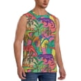 thumbnail image 2 of Fotbe Men's Colorful Dinosaur Print Men's Sleeveless Muscle Tank Tops Casual T-Shirts for Gym Workout Beach-Medium, 2 of 8