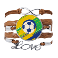 thumbnail image 1 of Brazil Soccer Football Sports Bracelet Love Chain Rope Ornament Wristband, 1 of 3