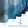 thumbnail image 6 of Blue Gold Marble Pattern Shower Curtain 72"x84" ,Bathroom Decorative Shower Curtains Set with 12 Hooks,Modern Waterproof Washable Shower Curtain, 6 of 6