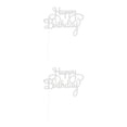 thumbnail image 4 of Billuyoard Feliz cumpleaños letras brillo papel pastel Topper Cupcake postre fiesta celebración Decoración Plata 2piezas, 4 of 6