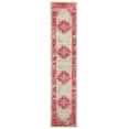 thumbnail image 1 of homeroots home decor 385320 2’ x 8' Ivory and Fuchsia Distressed Runner Rug, 1 of 1