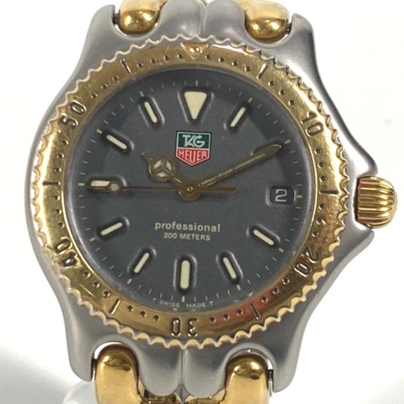 Pre-Owned TAG HEUER S95.213K Cell Professional 200 Watch Men's Logo Combination SS... (Good)