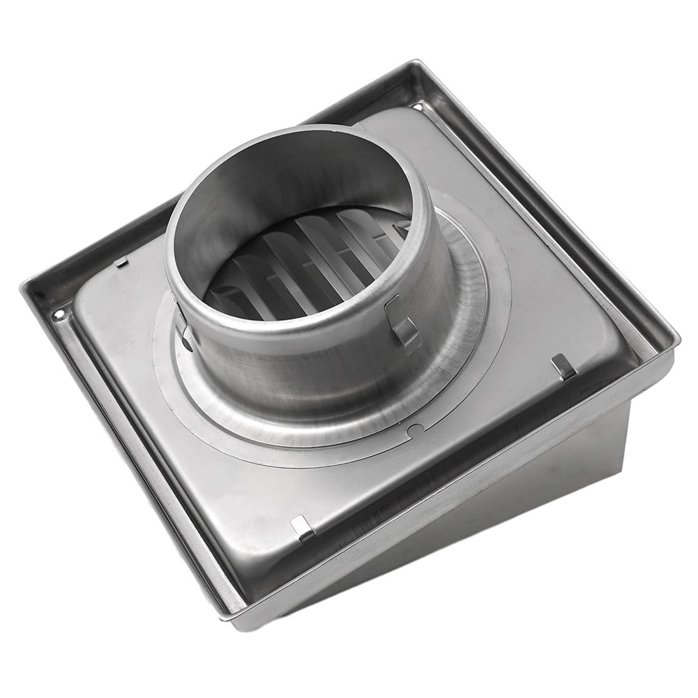 4'' 100Mm Wall Air Vent Outlet Stainless Steel Metal Cover Exhaust Grille External Extractor Wall Vent