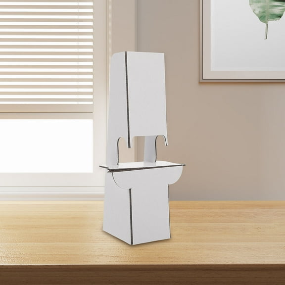 Topbathy 12Pcs White Cardboard Poster Stand for Desktop Display Versatile and Easy to Carry