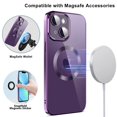 thumbnail image 2 of Dteck Clear Magnetic Case for iPhone 12,Shockproof Soft TPU Electro-plating Bumper Case Compatible with MagSafe Cover with Built-in Camera Lens Protector,Black, 2 of 6