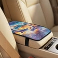 thumbnail image 4 of Xixirimido 5-Piece Car Seat Cover Set Breathable PU Leather Front Seat Covers with Seat Belt & Console Covers Universal Fit for SUV, Sedan, Truck, Sunset Glow Sea Dolphins, 4 of 8