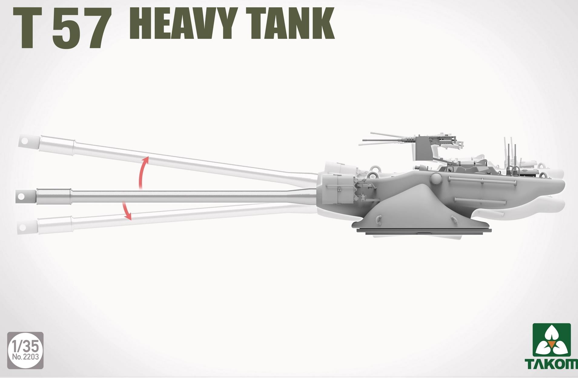 TAKOM 2203 1/35 Scale US T57 Heavy Tank Assembly Model Kit