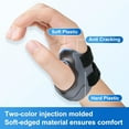 thumbnail image 5 of CMC Thumb Brace for Osteoarthritis - with Shape-memory Restriction Splint, CMC Joint Stabilizer, Basal Thumb Arthritis Pain Relief and Support for Women and Men (Black, Left Hand, Small), 5 of 11