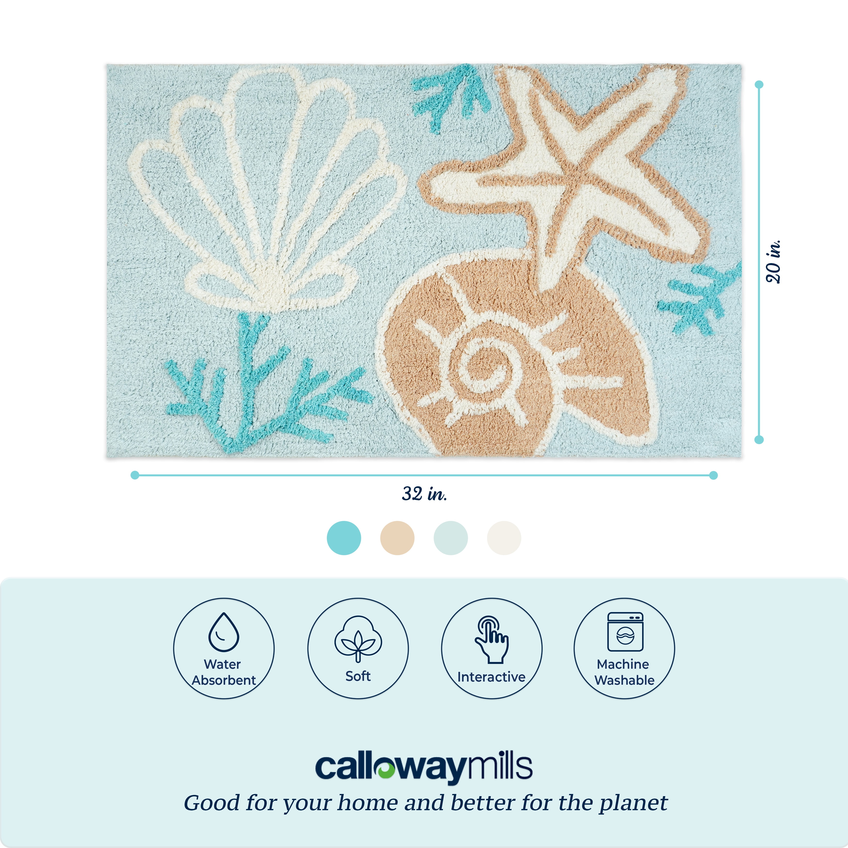 Calloway Mills 114332032 Sea Treasures 20" x 32"