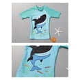 thumbnail image 4 of 1-6 T Baby Toddler Boys 3-piece Swimsuit Rashguard Set Toddler Boy Swimwear Rashguard Shirt Swim Trunk with Cap Outfits Bathing Suit,A7,2-3 Years, 4 of 7