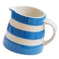 thumbnail image 1 of Apto para lavavajillas, taza de con rayas blancas y azules de cerámica, taza para leche, oficina en hogar S perfecl Taza blanca con rayas azules, 1 of 8
