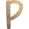 thumbnail image 1 of Unfinished Wooden Letter P, Paintable 12'' Tall Wood Craft Letter, Wall Hanging Shape, 1 of 3