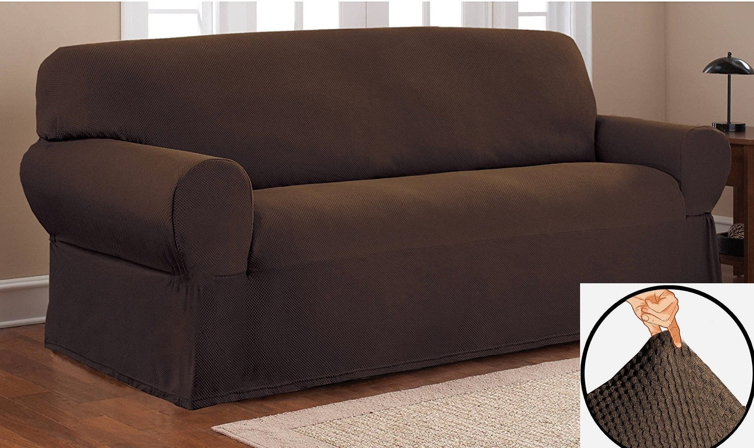 Orly'sDream Heavy Duty Stretch Form Fit Pique Fabric Sofa Slipcover set