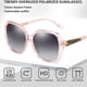 thumbnail image 3 of Gafas de sol polarizadas degradadas de alta gama, gafas de sol de moda, hechas de PC y metal, 3 of 5