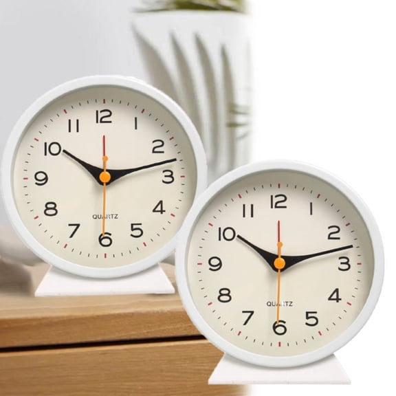 Goowood 8 inch Silent Wall Clock Battery Operated Retro Round Quartz Analog Clock with Large Numbers for Kitchen Living Room Bedroom