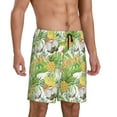 thumbnail image 2 of Kdxio Gnome and Pineapple Print Mens Sleep Shorts Bottoms Soft Comfy Pajama Wear Pants with Drawstring Pockets, 2 of 7