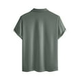thumbnail image 4 of Sngxgn Men's Short Sleeve Cotton Polo Shirt in Classic Fit(Green,XXXL), 4 of 4