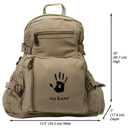 Skyrim We Know Army Heavyweight Canvas Backpack (Best Kids To Adopt Skyrim)