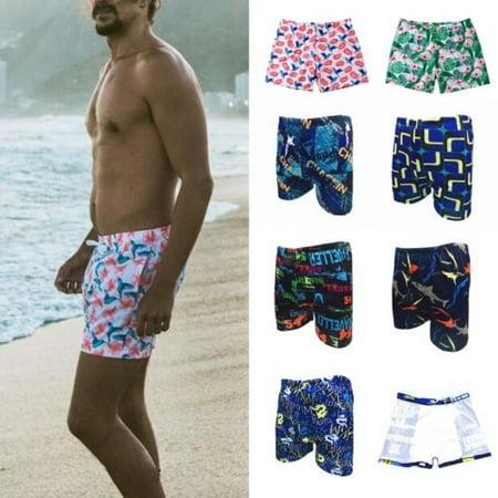 Fashion sexy loose casual men;acute;s quick-drying swimming trunks new print