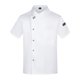 thumbnail image 5 of Chaqueta de chef con botones a presión para hombre, manga corta, uniforme ejecutivo para camarero Blanco xxxl, 5 of 9