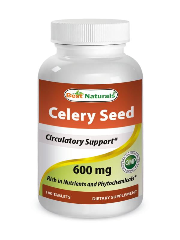 Best Naturals Celery Seed 600 Mg 180 Tablets