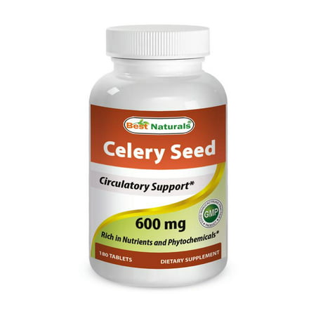 Best Naturals Celery Seed 600 Mg 180 Tablets (Best Celery Seed Extract)
