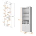 thumbnail image 3 of Clover Bar Cabinet with wine storage and thre shelves, 3 of 6